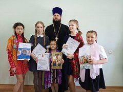Учащиеся михайловской школы приняли участие в конкурсе "Хвалите имя Господне" в воскресной школе г. Балаково