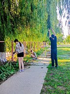 В поселке Михайловский продолжает свою работу школьная трудовая бригада