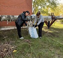 В п. Михайловский продолжаются субботники в рамках месячника по санитарной очистке территории