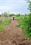 В п. Михайловский начат ремонт тротуаров