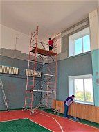 В преддверии нового учебного года в михайловской школе начался косметический ремонт спортивного зала 