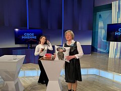Учащаяся михайловской школы в составе Союза женщин России стала участницей ток-шоу "Свое мнение"
