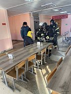 Проведены тренировочные пожарно-тактические учения в здании столовой «Экотехнопарка «Михайловский» с эвакуацией персонала