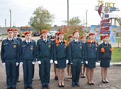Торжественная клятва учащихся класса "Юный пожарный спасатель"
