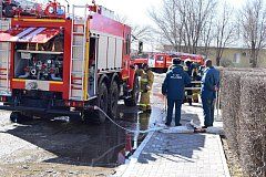 В Михайловском доме-интернате прошли тренировочные пожарно-тактические учения 