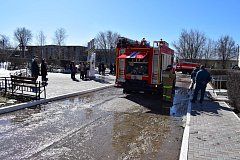 В Михайловском доме-интернате прошли тренировочные пожарно-тактические учения 
